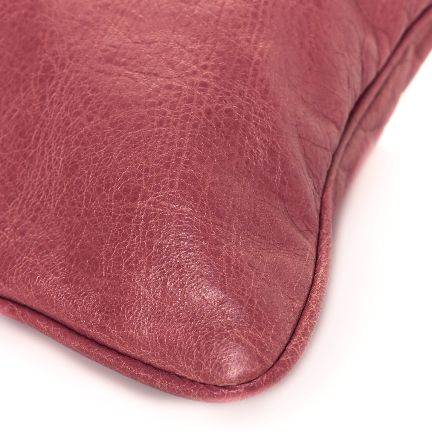 Agneau Classic Hardware Flat Handle Clutch Rose Bruyere