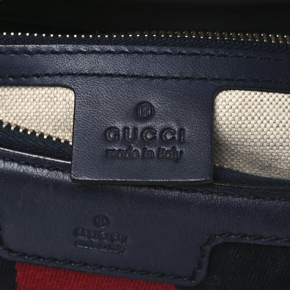 Gucci Monogram Vintage Web Small Boston Navy 6 of 14