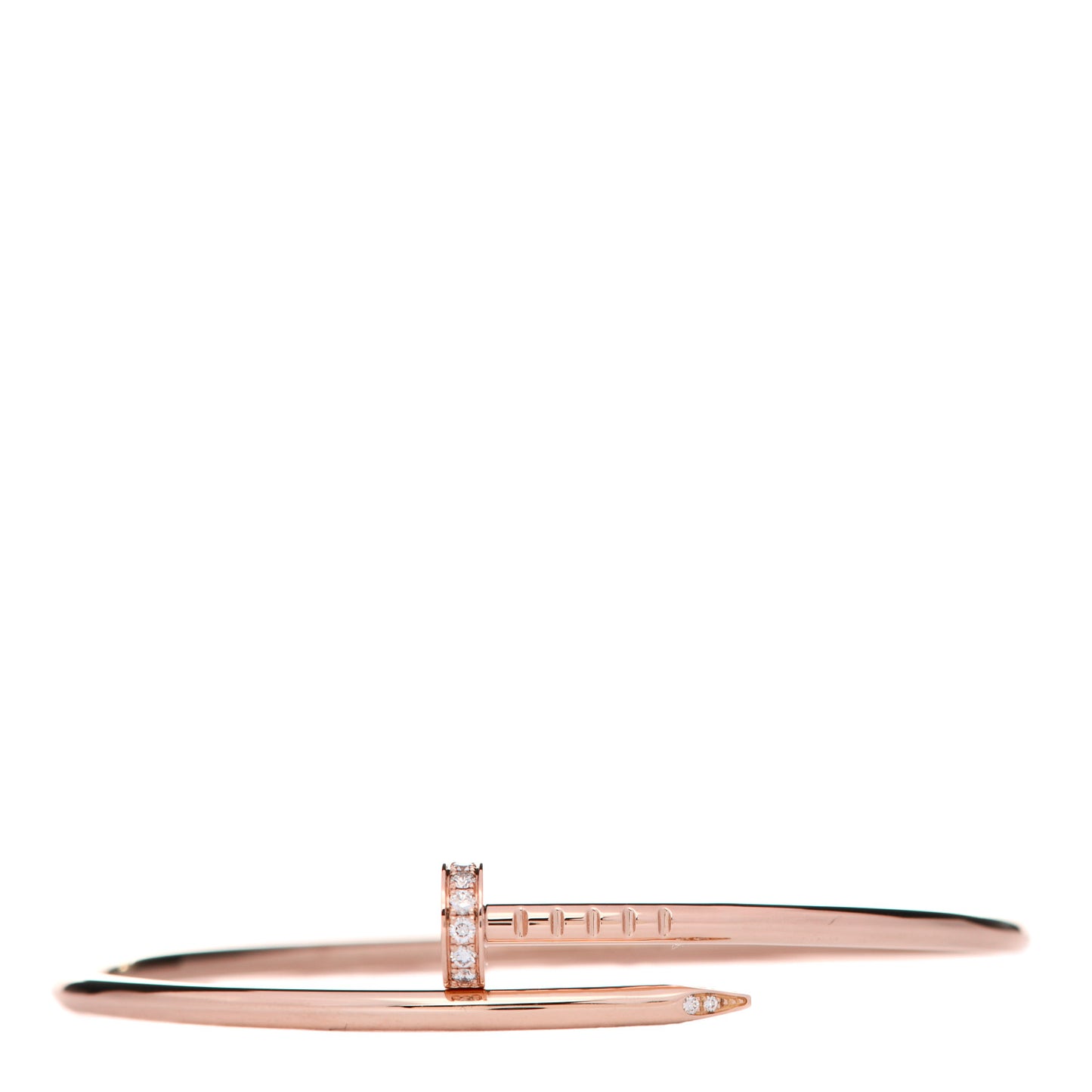 18K Pink Gold Diamond Small Juste Un Clou Bracelet 16