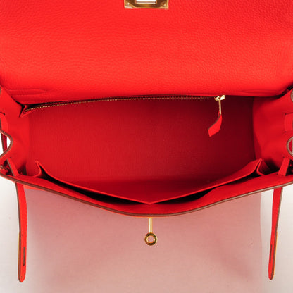 Hermes Togo Kelly Retourne 32 Capucine 7 of 28