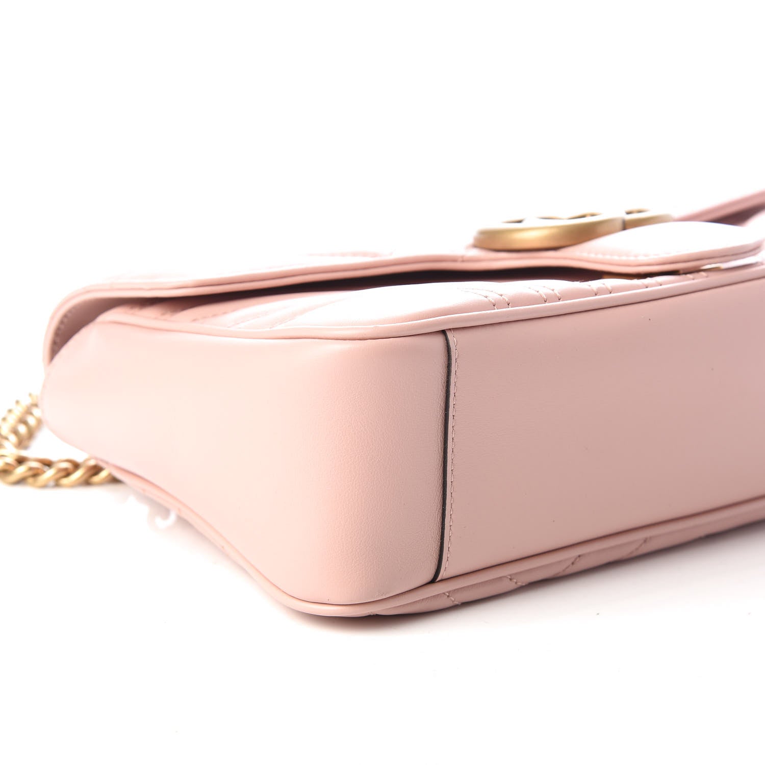 Gucci Calfskin Matelasse Small GG Marmont Shoulder Bag Perfect Pink 8 of 9