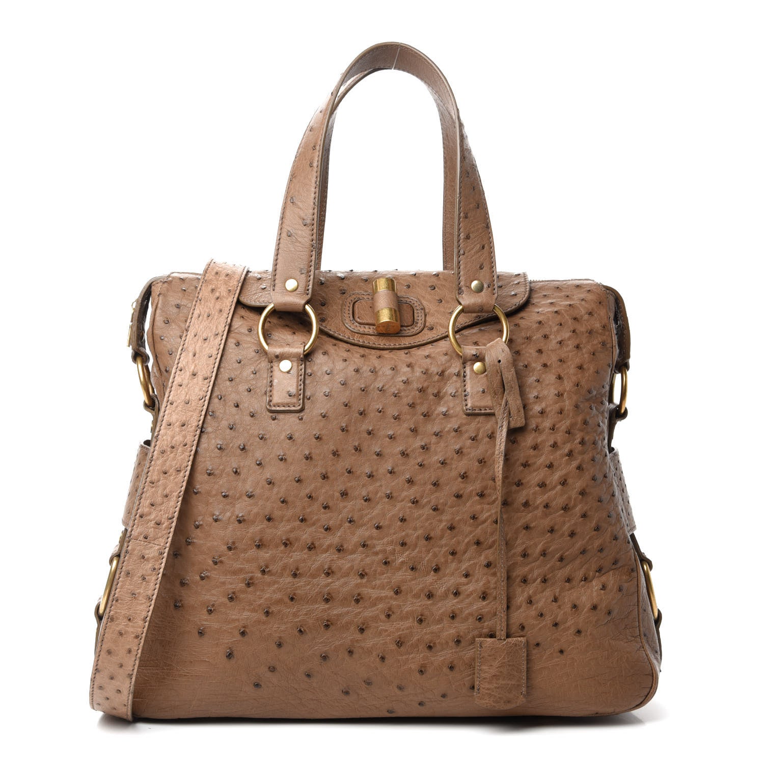 Saint Laurent Ostrich Muse Messenger Bag 1 of 10
