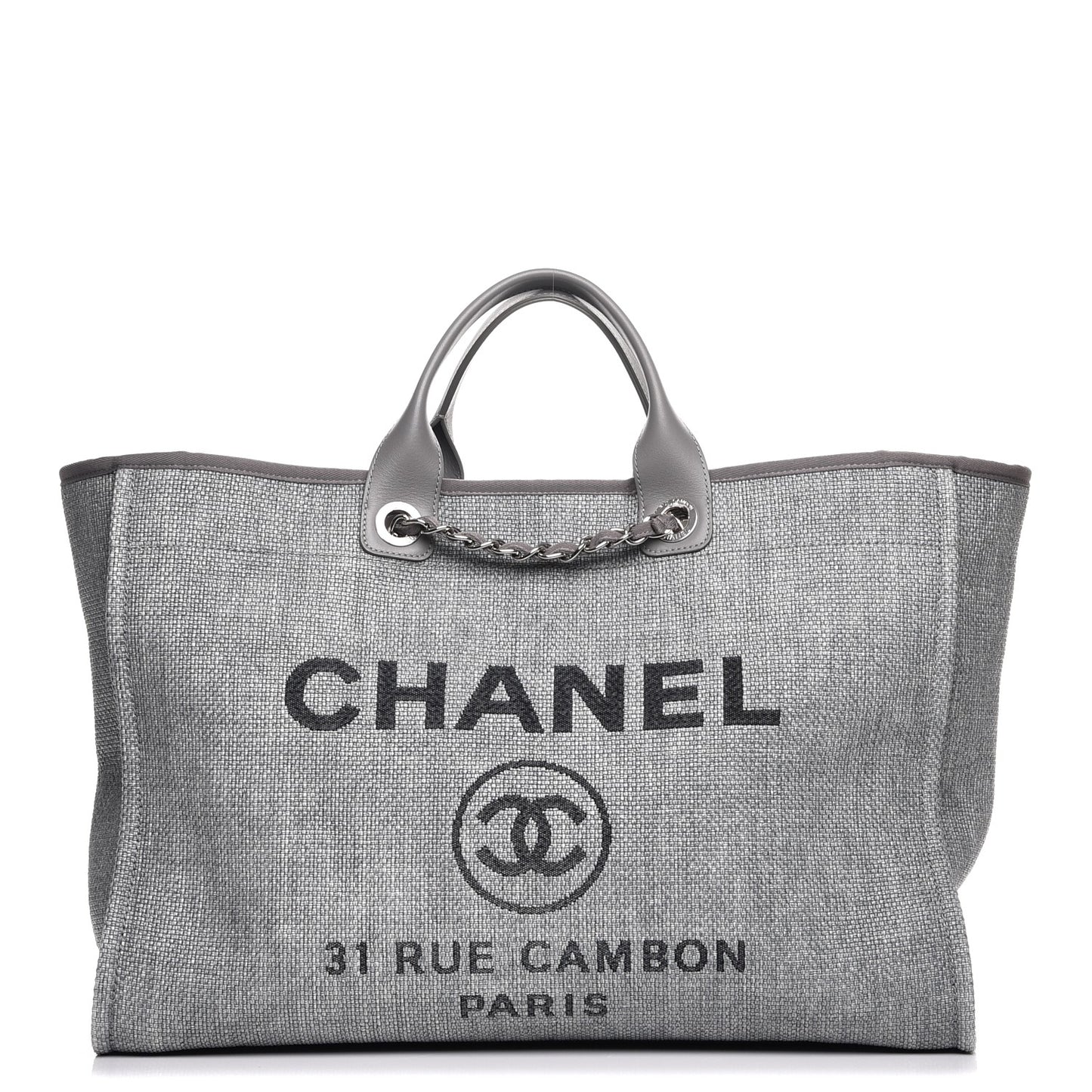 Canvas Large Deauville Tote Grey