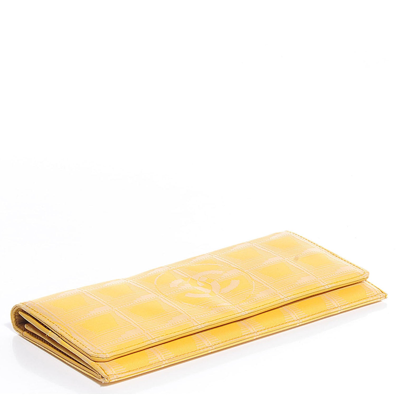 Chanel Nylon Travel Flap Wallet Yellow 4 of 9