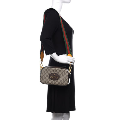 Gucci GG Supreme Monogram Web Neo Vintage Shoulder Bag Beige New Acero Crop 2 of 11
