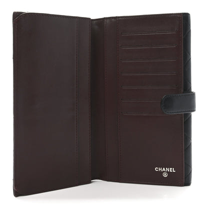 Chanel Lambskin Quilted Long Flap Wallet Black 5 of 8
