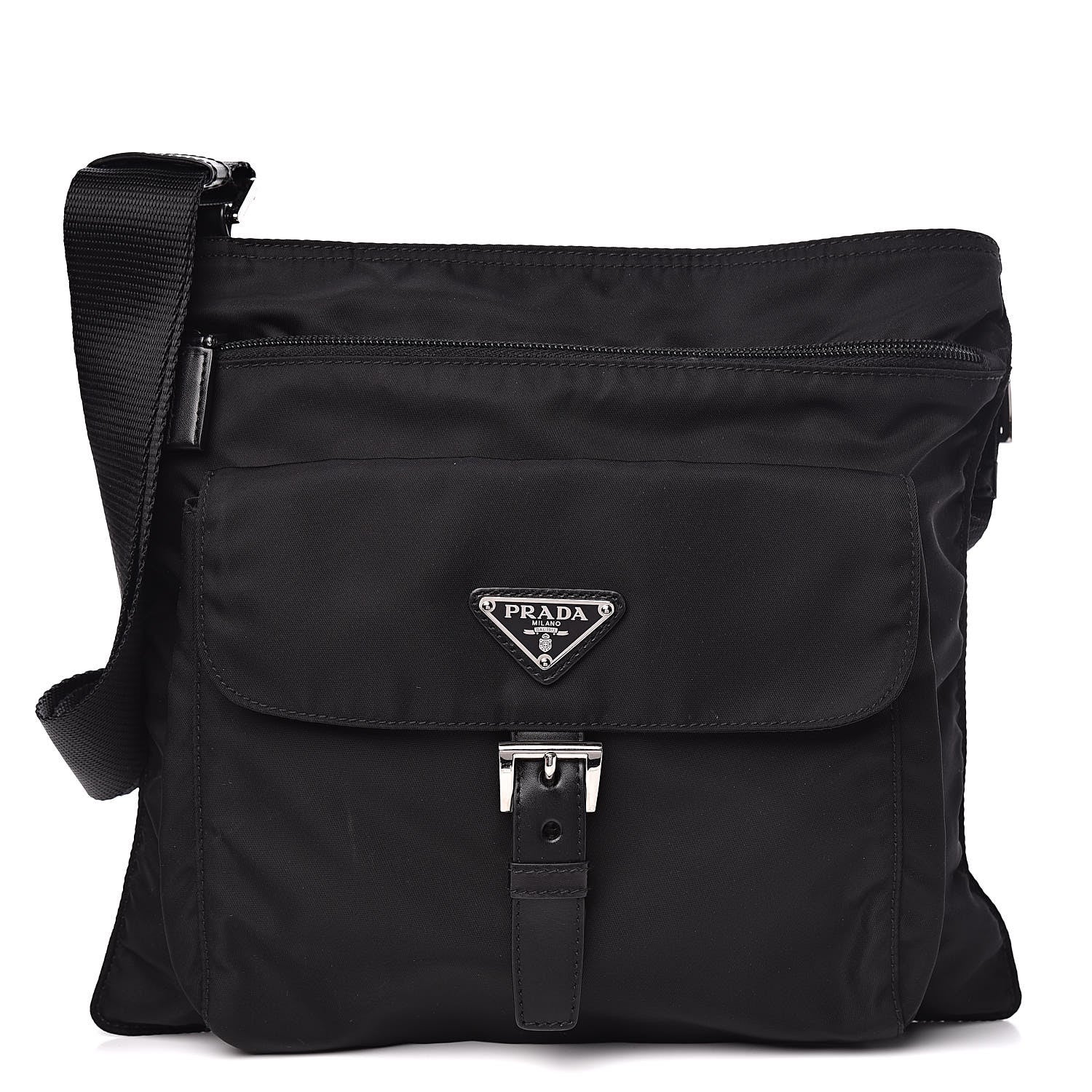 Prada Nylon Vela Messenger Black 1 of 11