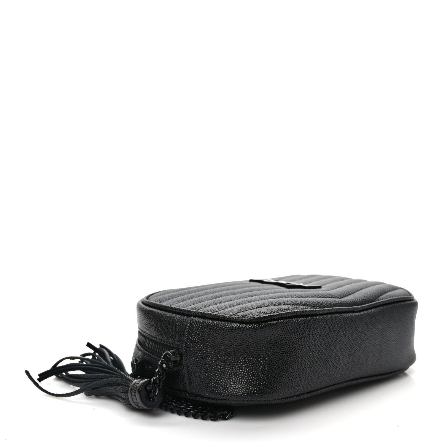Saint Laurent Grain De Poudre Matelasse Monochrome Monogram Mini Lou Camera Bag Black 4 of 12