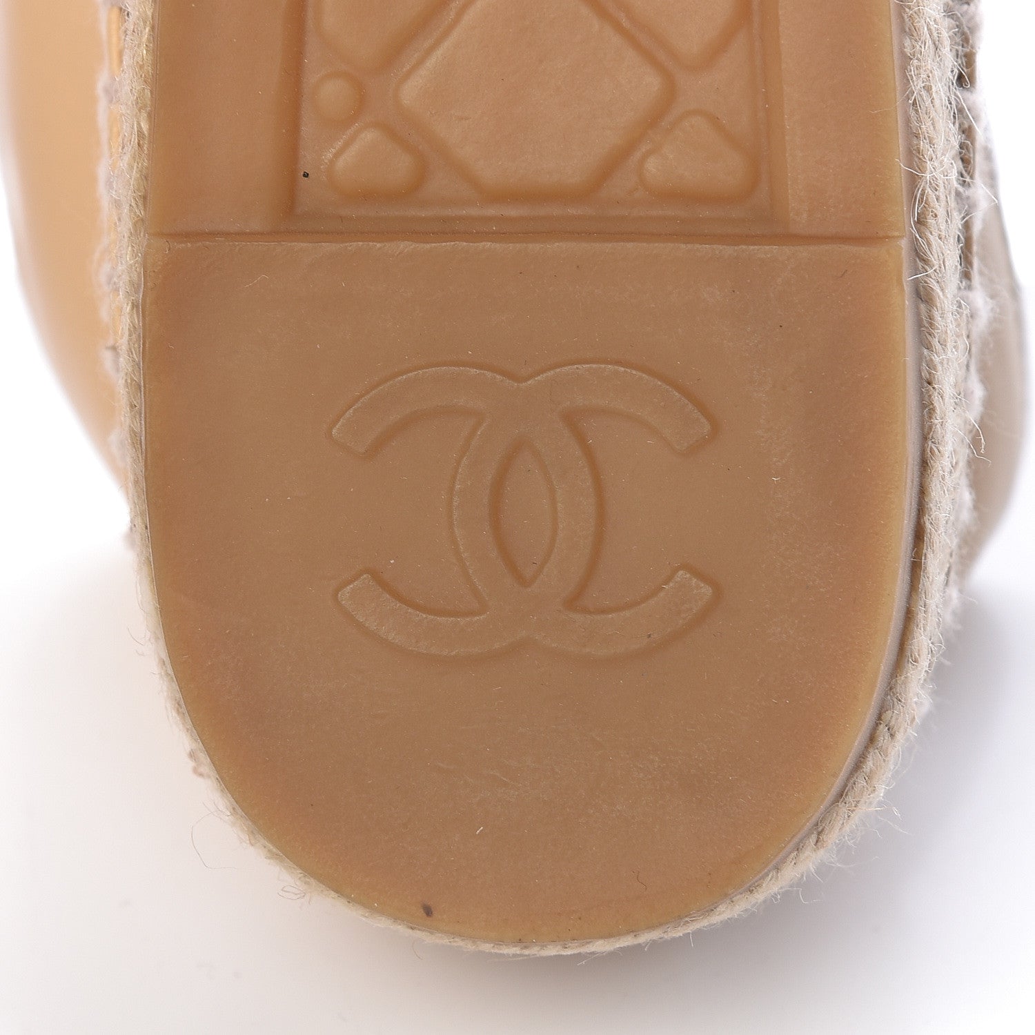 Chanel Lambskin CC Espadrilles 39 Beige Black 8 of 11