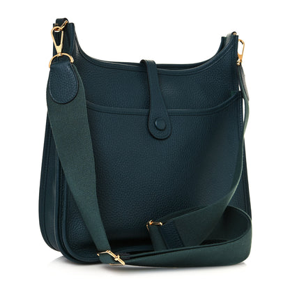 Hermes Taurillon Clemence Evelyne III PM Vert Cypress 2 of 11
