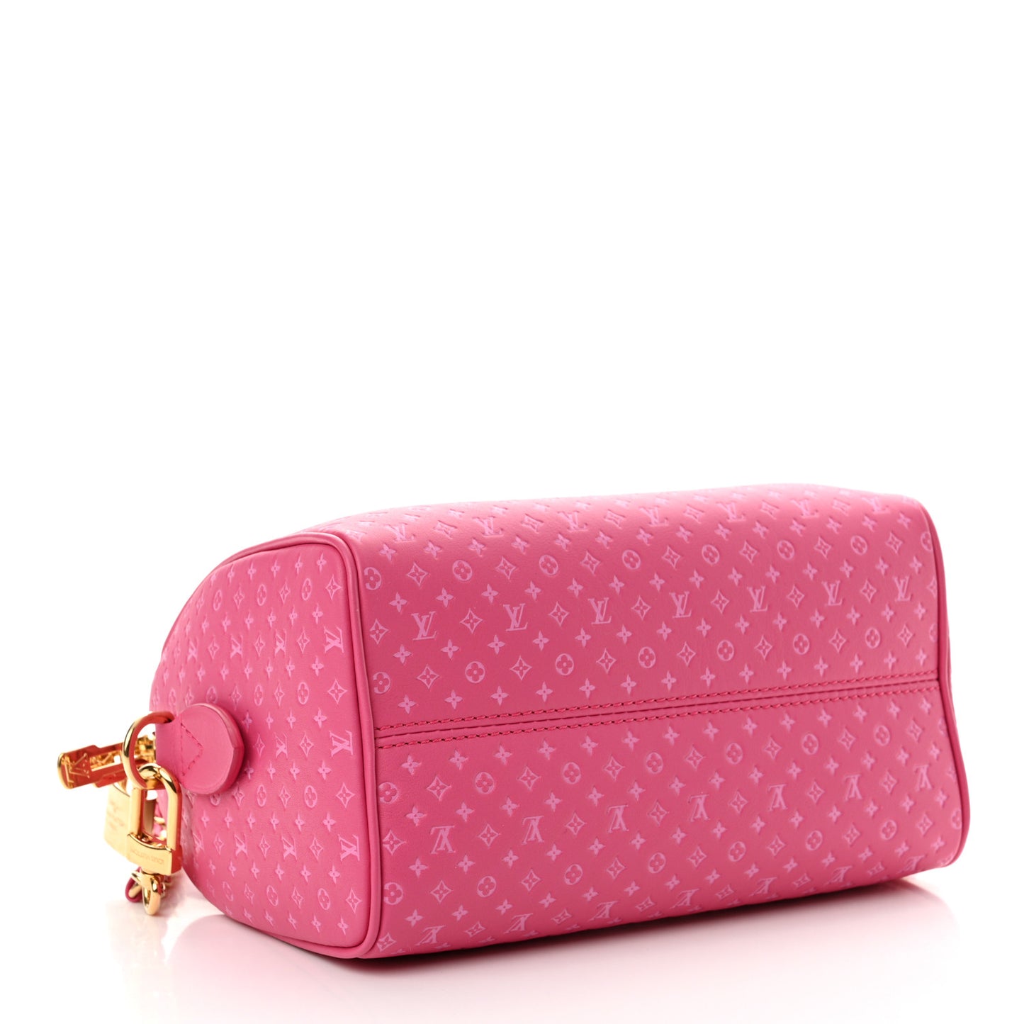 Calfskin Nanogram Embossed Speedy Bandouliere 20 Rose