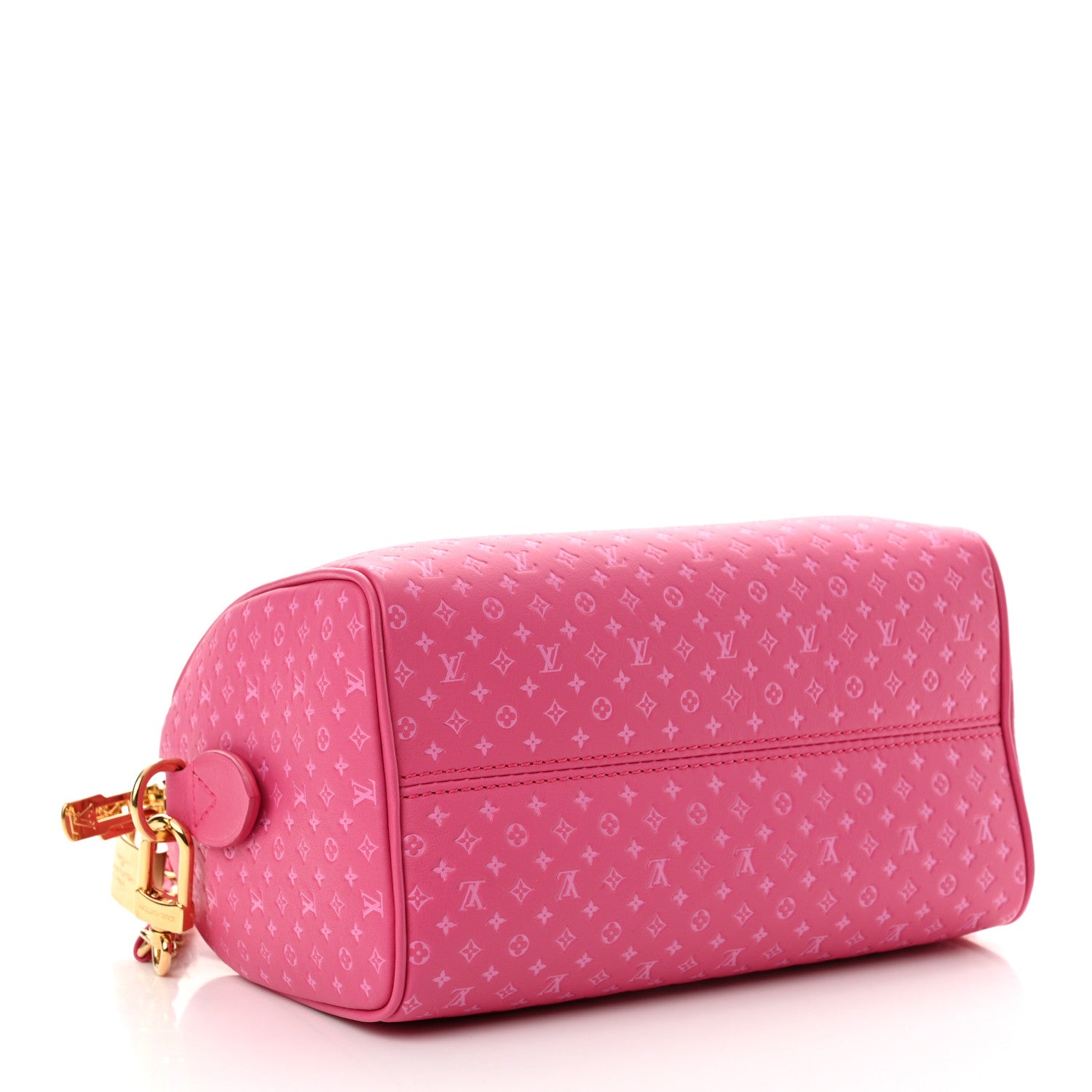 Louis Vuitton Calfskin Nanogram Embossed Speedy Bandouliere 20 Rose 4 of 10