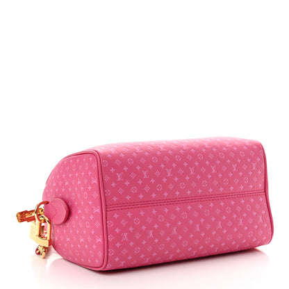 Louis Vuitton Calfskin Nanogram Embossed Speedy Bandouliere 20 Rose 4 of 10