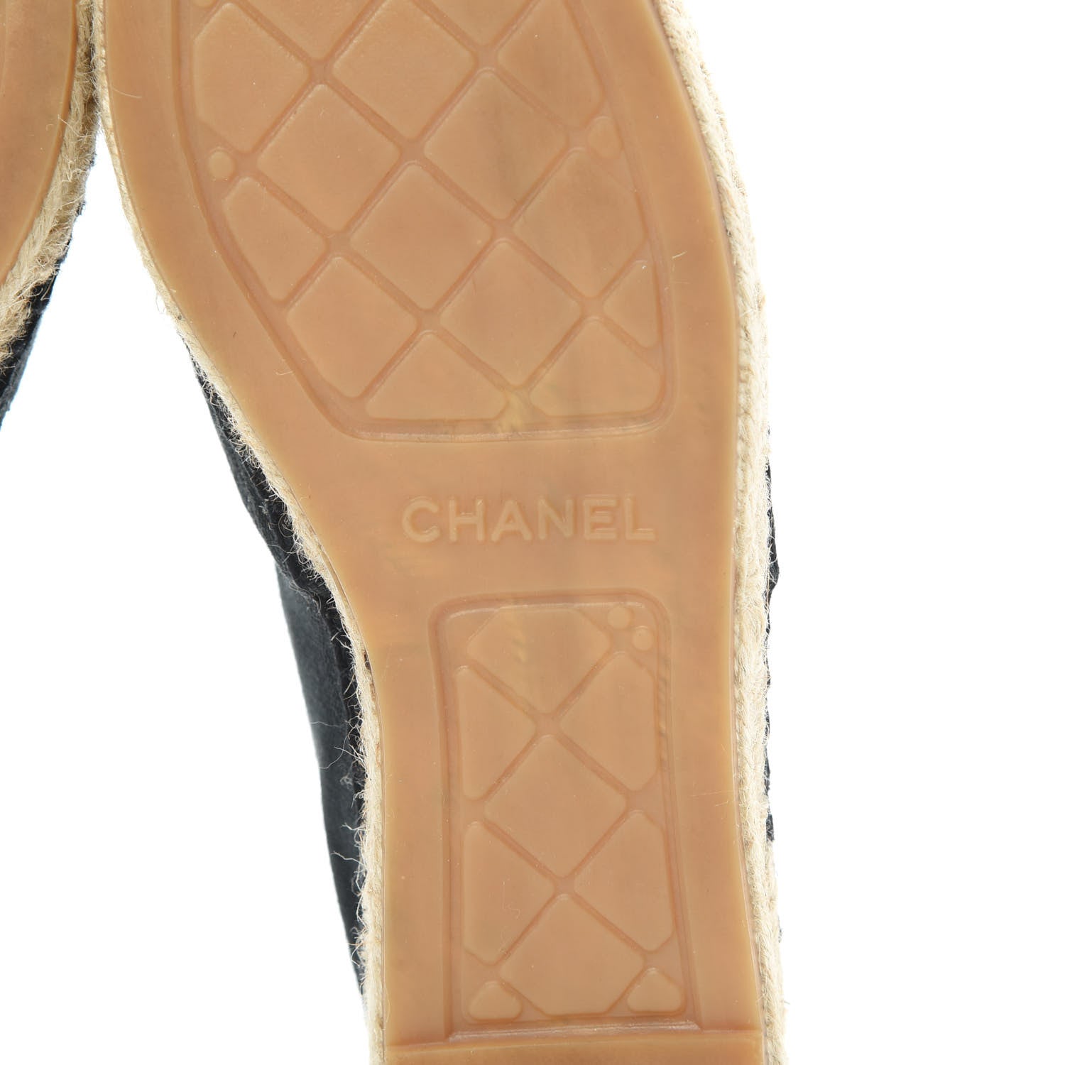 Chanel Canvas Quilted CC Espadrilles 37 Black 7 of 12