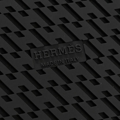 Hermes Techno Fringed H Canvas Caflskin Womens Chypre Sandals 36.5 Prunoir Black 7 of 10