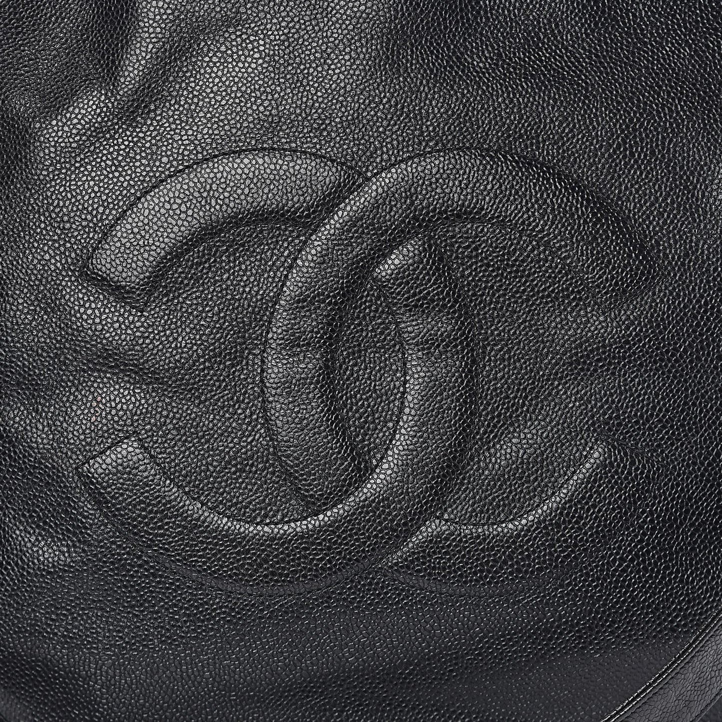 Caviar Large CC Shoulder Bag Black