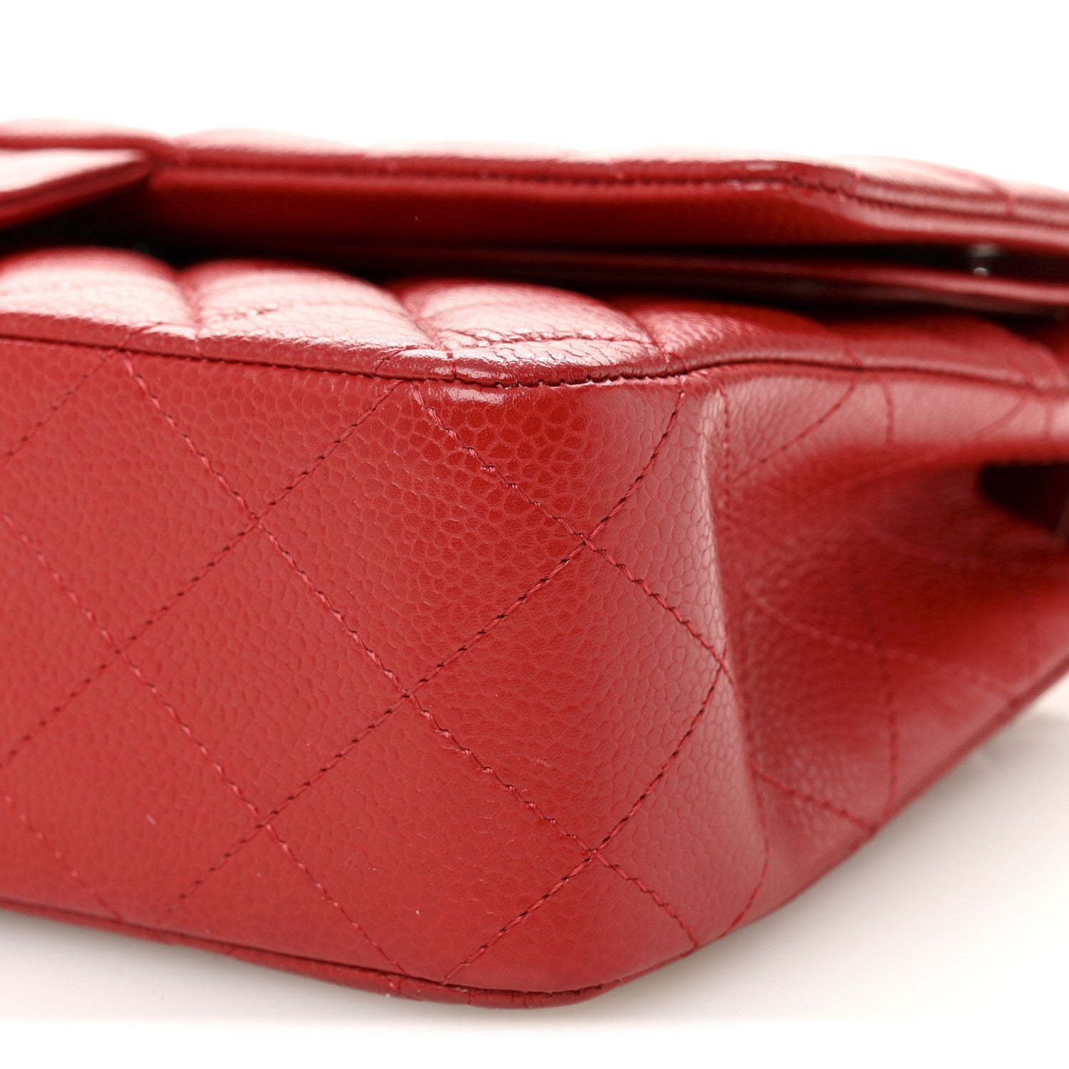 Chanel Caviar Quilted Medium Double Flap Red 10 of 10
