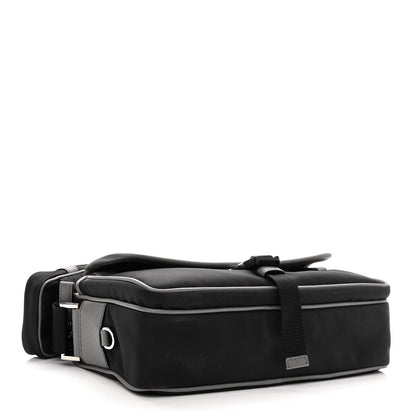Prada Tessuto Nylon Saffiano Messenger Bag Black Royal Marmo 4 of 10