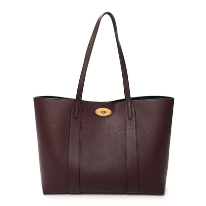 Mulberry Small Classic Grain Bayswater Tote Burgundy Oxford Blue 1 of 11