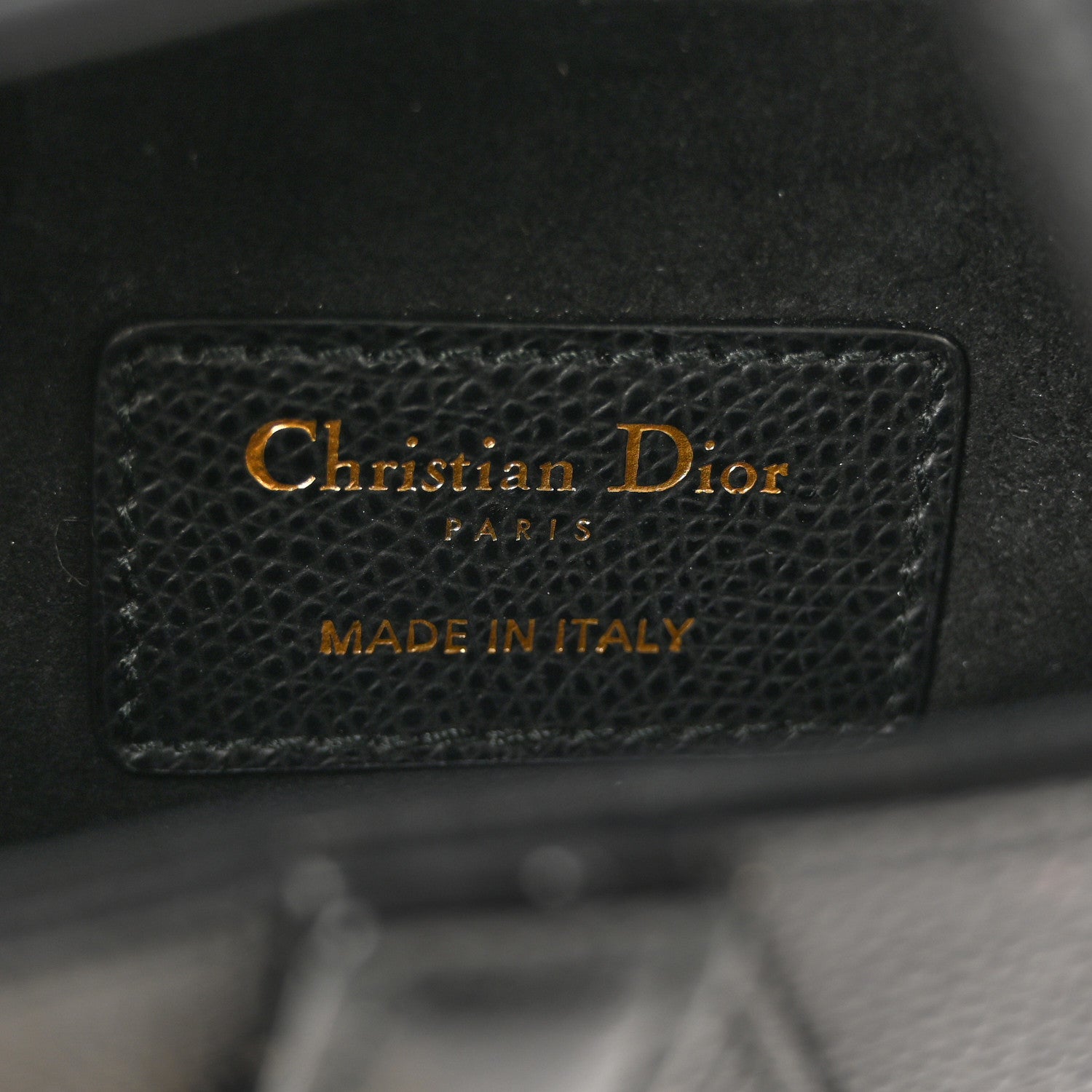 Christian Dior Grained Calfskin Mini Saddle Bag Black 6 of 13