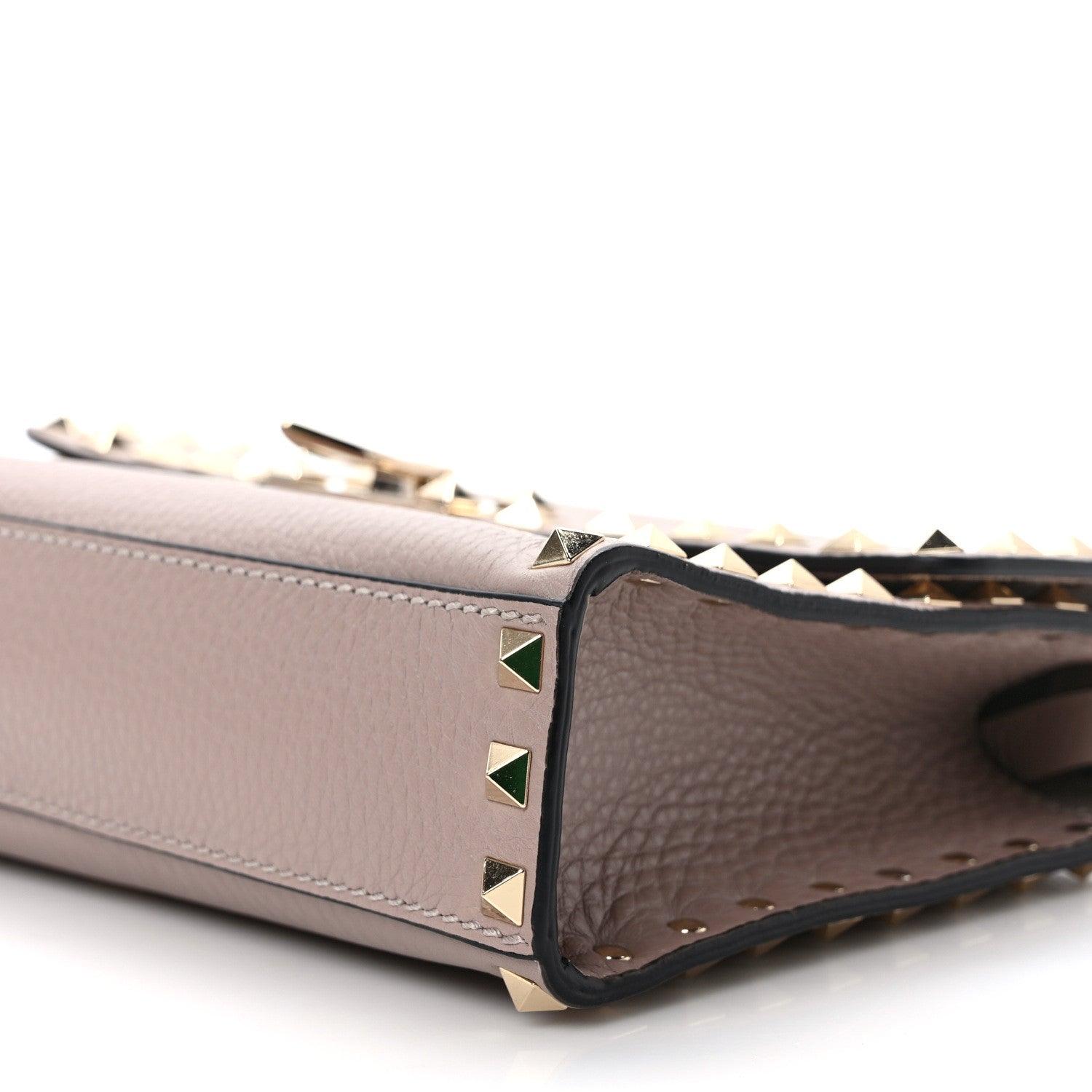 Valentino Garavani Pebbled Calfskin Medium Rockstud Flip Lock Crossbody Bag Clay 8 of 8
