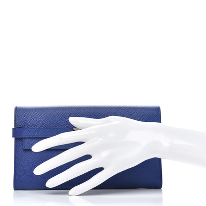 Hermes Epsom Kelly Longue Wallet Bleu Electrique 2 of 11