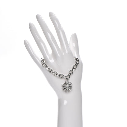 David Yurman Sterling Silver Diamond 20mm Starburst Charm Bracelet 2 of 6