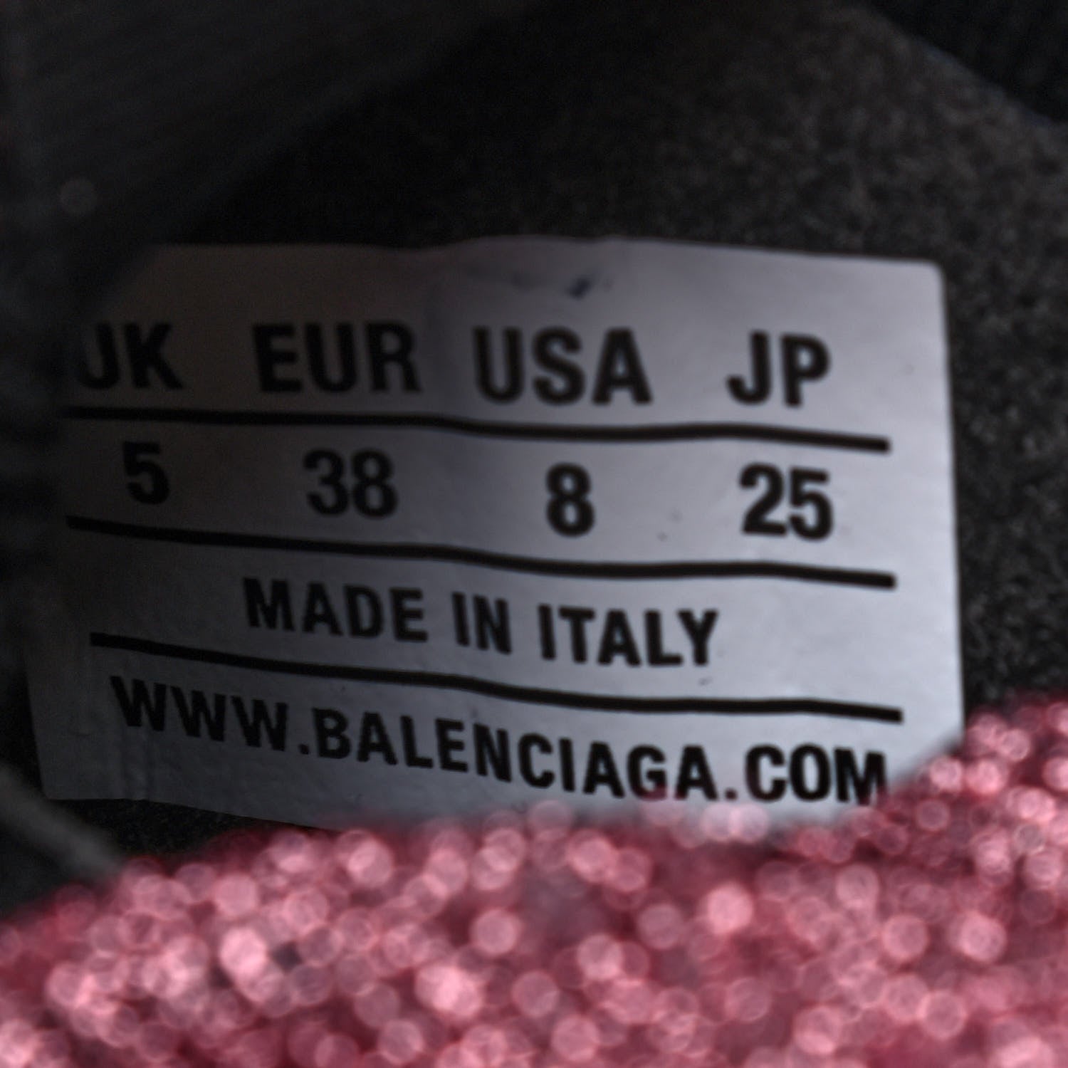 Balenciaga Laminated Knit Womens Speed Lace Up Sneakers 38 Pink White Black 7 of 7