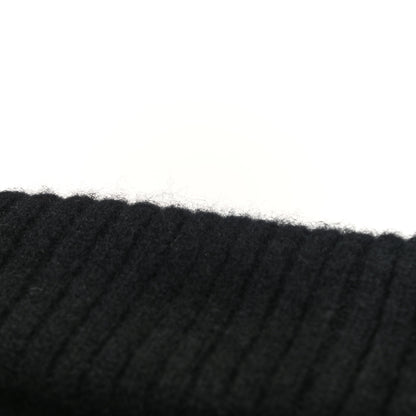 Chanel Cashmere Sequins Logo Beanie Hat Black 5 of 5