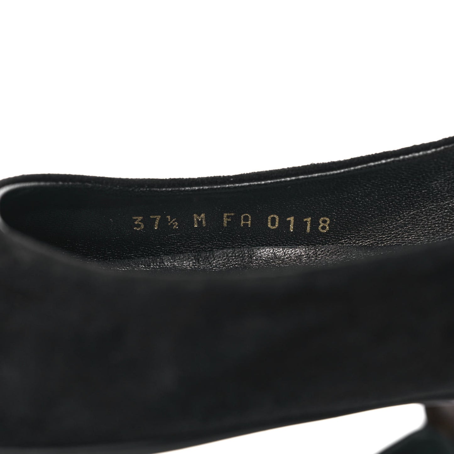Suede Monogram Uniformes Ballet Flats 37.5 Black
