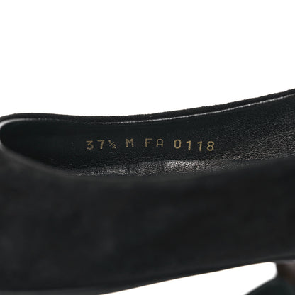 Louis Vuitton Suede Monogram Uniformes Ballet Flats 37.5 Black 8 of 8