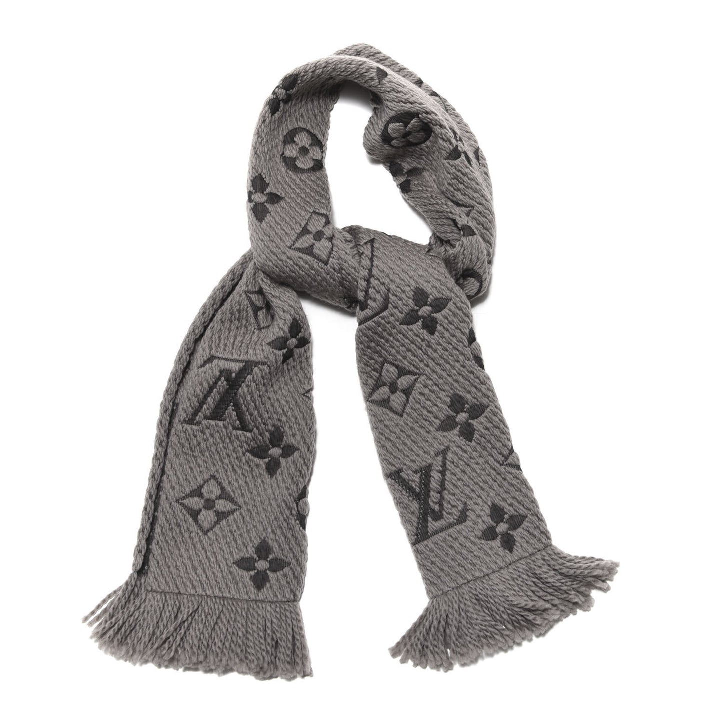 Wool Silk Logomania Scarf Verone