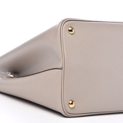Prada Saffiano Cuir Medium Double Bag Pomice 10 of 13