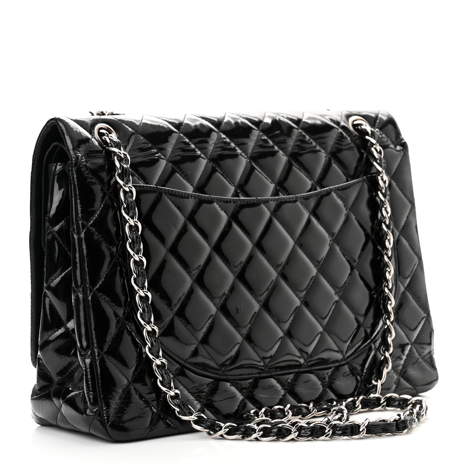 Chanel Patent Quilted Maxi Double Flap Black 3 of 10