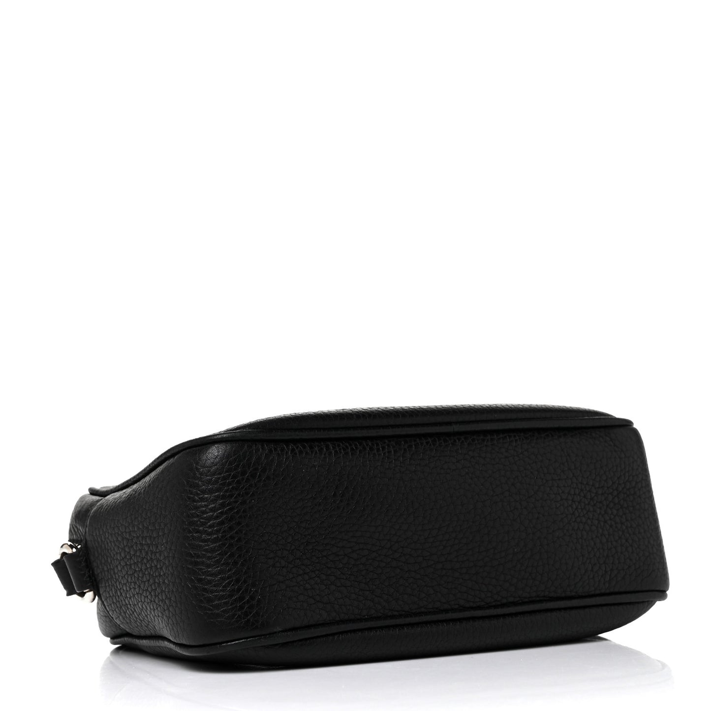 Pebbled Calfskin Small Soho Disco Bag Black