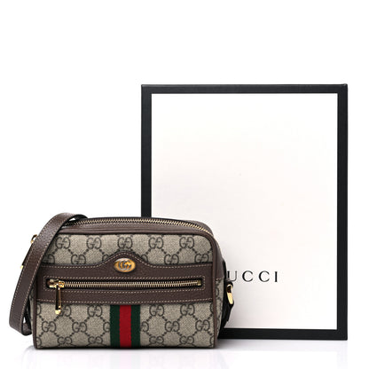 Gucci GG Supreme Monogram Web Mini Ophidia Shoulder Bag Brown 10 of 10