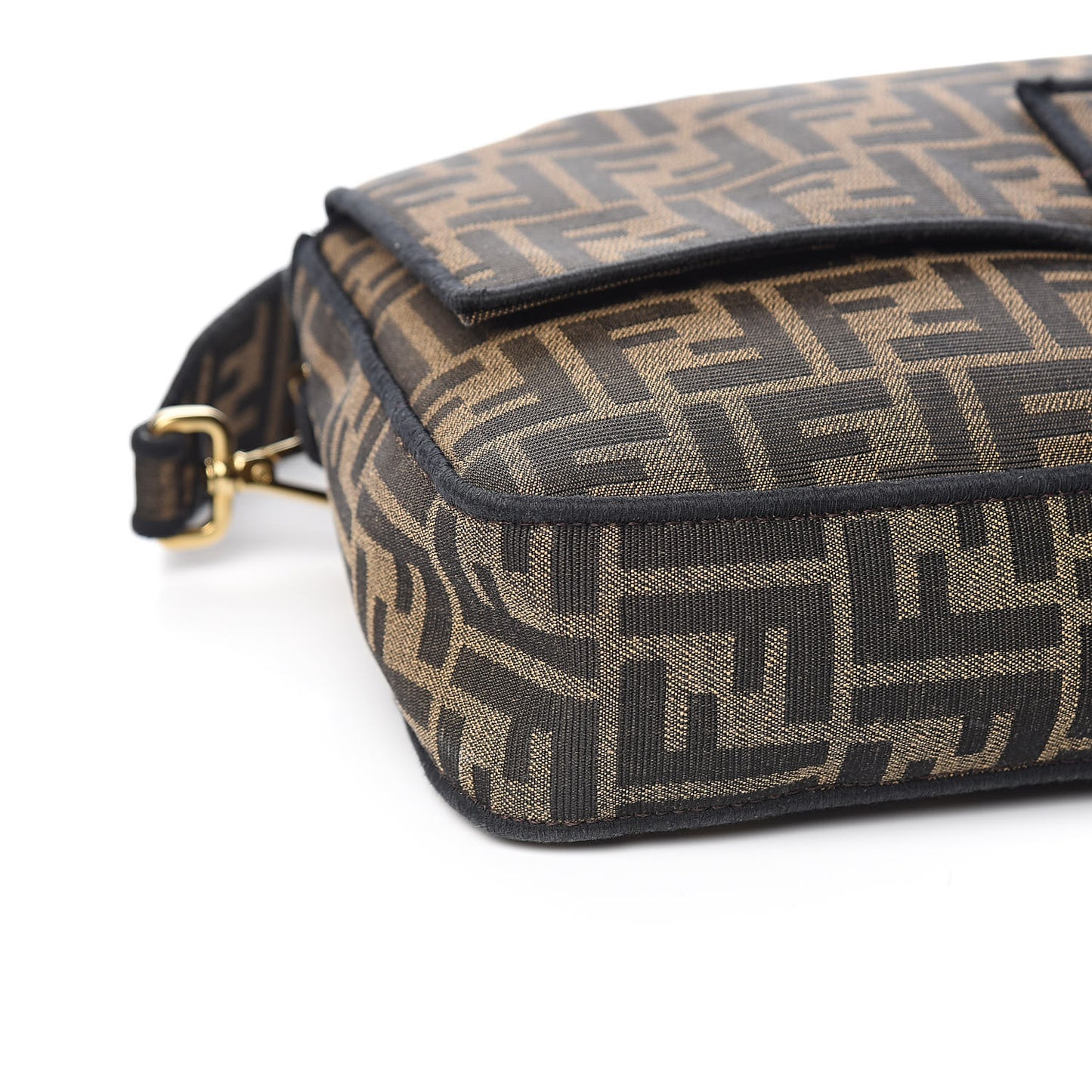 Fabric Jacquard FF 1974 Large Baguette Tobacco Moro Black