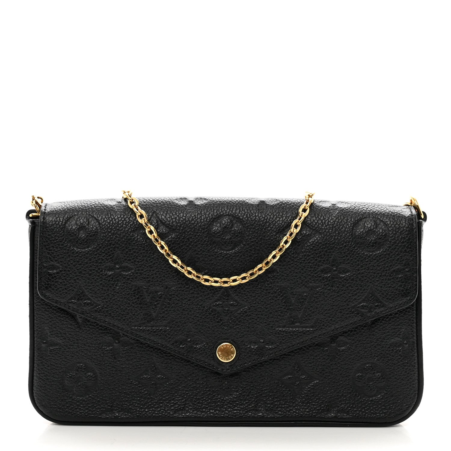 Louis Vuitton Empreinte Pochette Felicie Chain Wallet Black 3 of 10