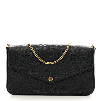 Louis Vuitton Empreinte Pochette Felicie Chain Wallet Black 3 of 10