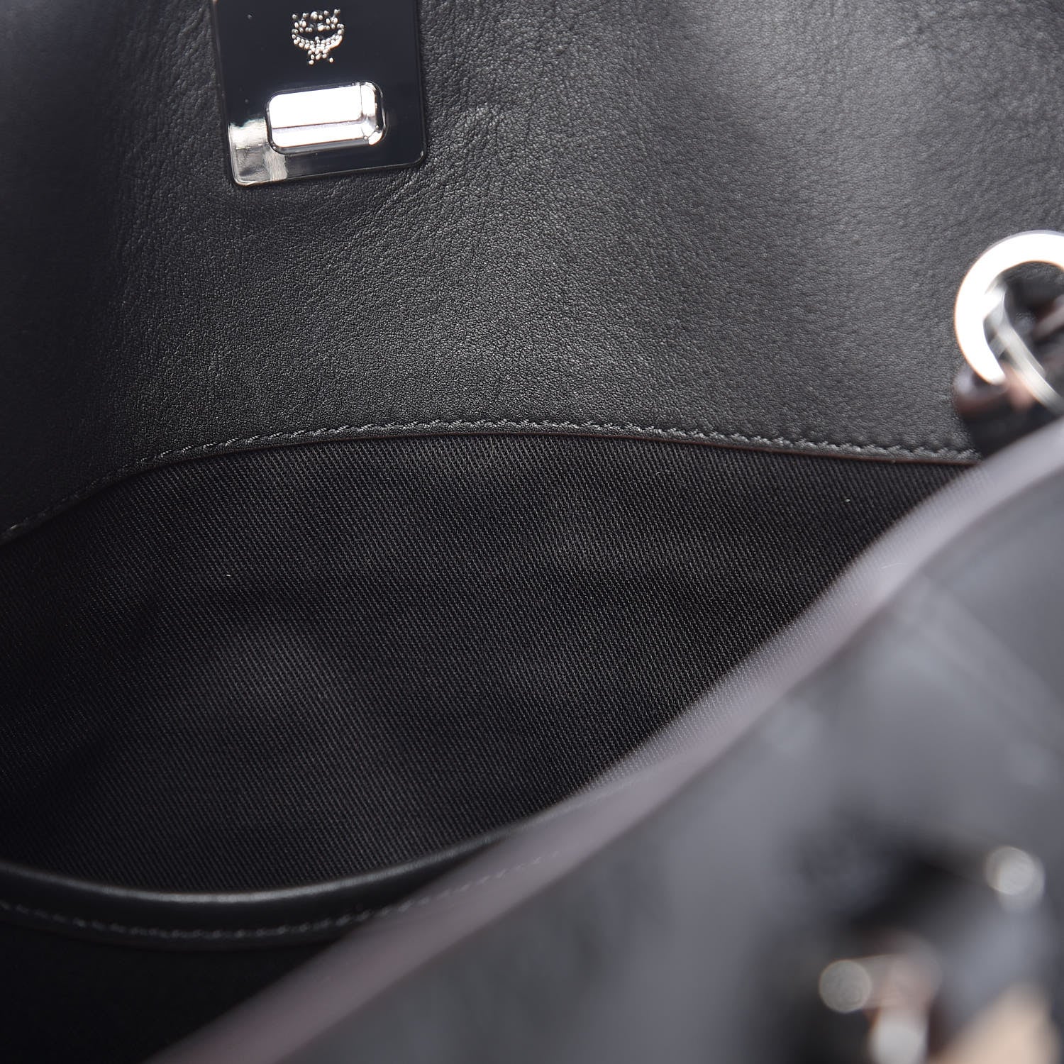 MCM Calfskin Ottomar Monogram Large Essential Tote Black 11 of 13