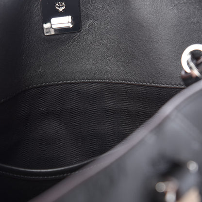 MCM Calfskin Ottomar Monogram Large Essential Tote Black 11 of 13