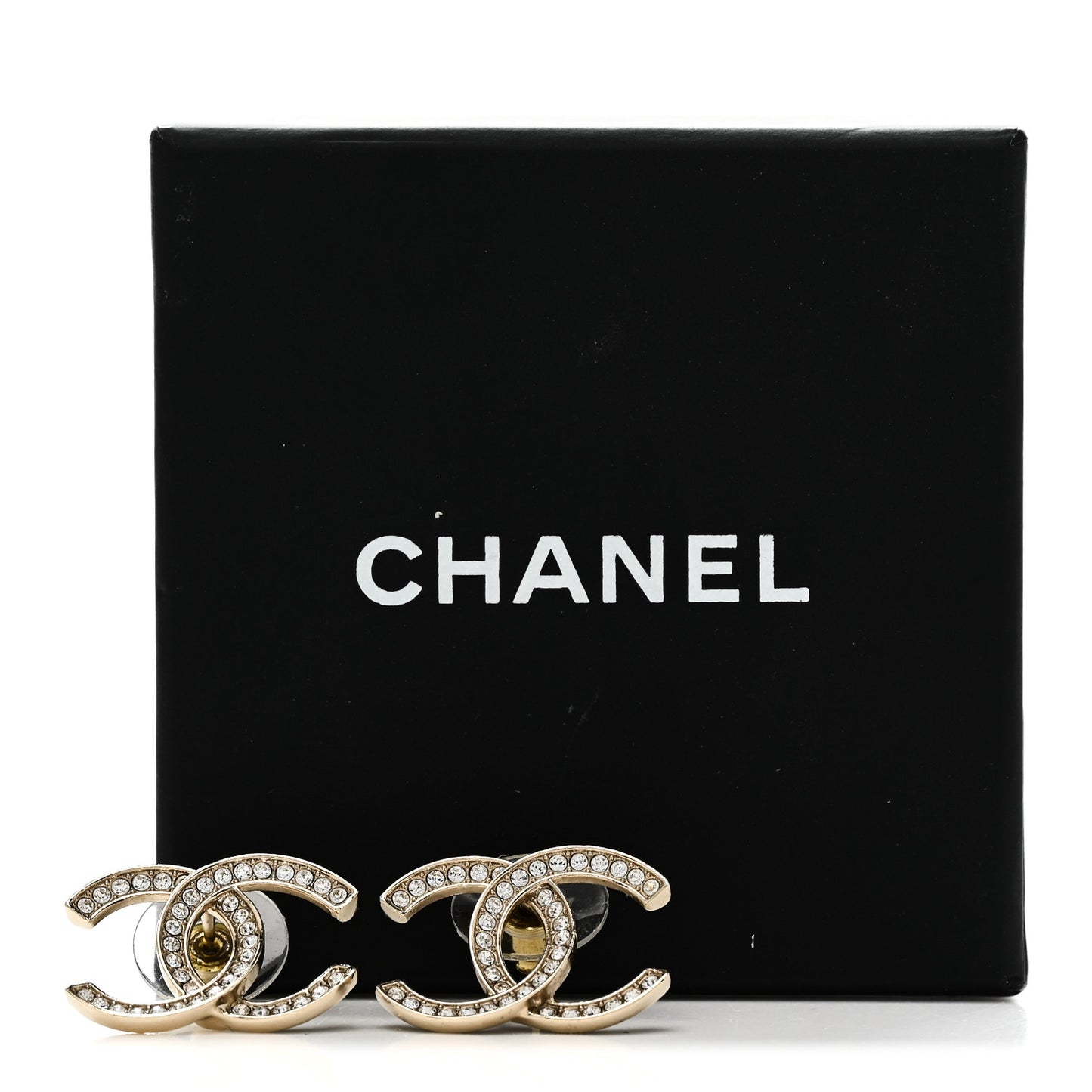 Crystal CC Earrings Gold