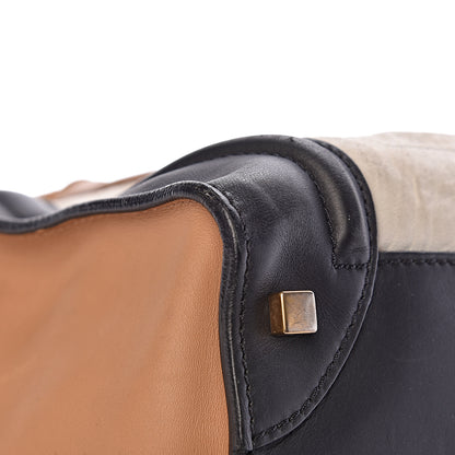 Celine Smooth Calfskin Shrunken Lambskin Mini Tri-Color Luggage White 9 of 33