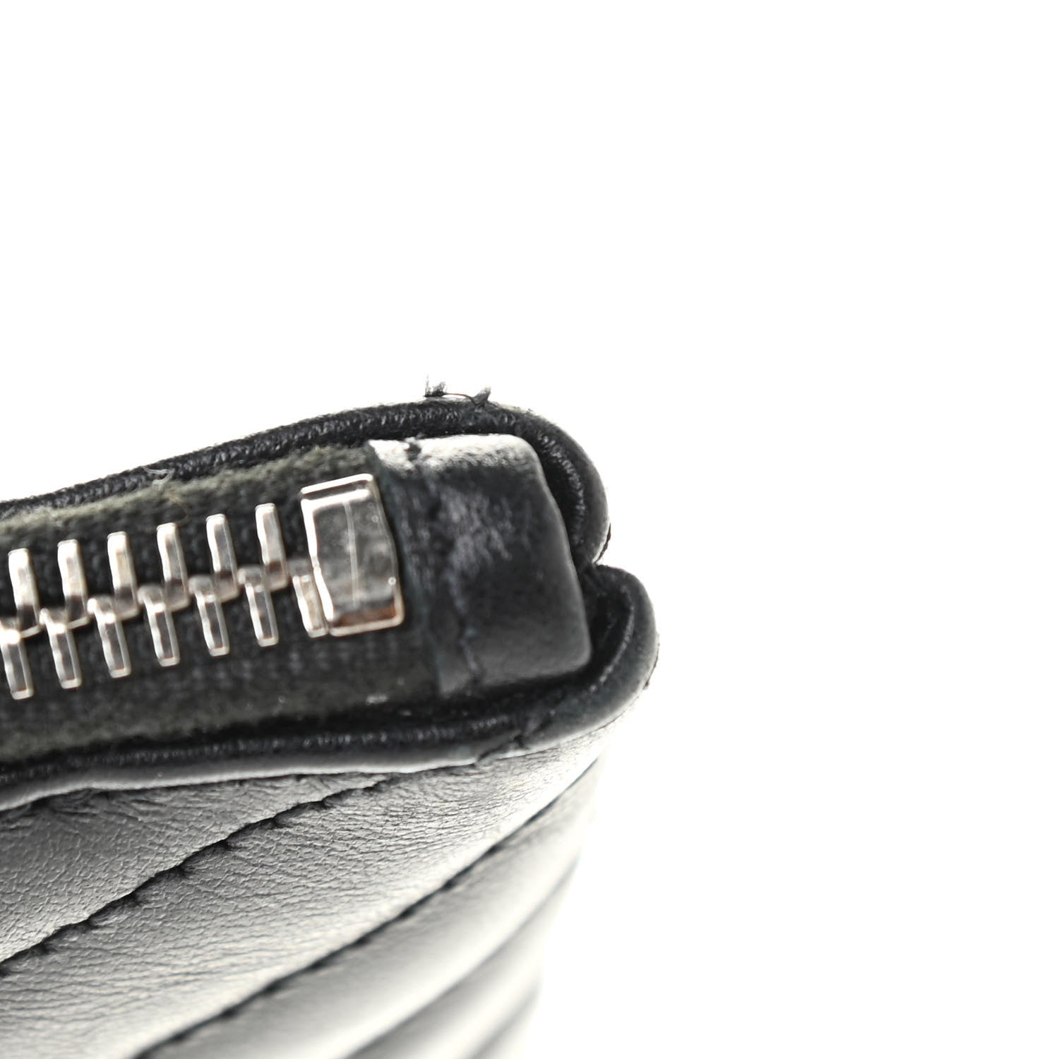 Saint Laurent Calfskin Matelasse Chevron Monogram A5 Wristlet Black 12 of 15