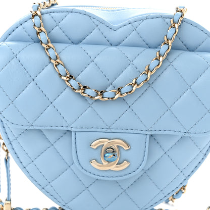 Chanel Lambskin Quilted CC In Love Heart Bag Light Blue 8 of 11