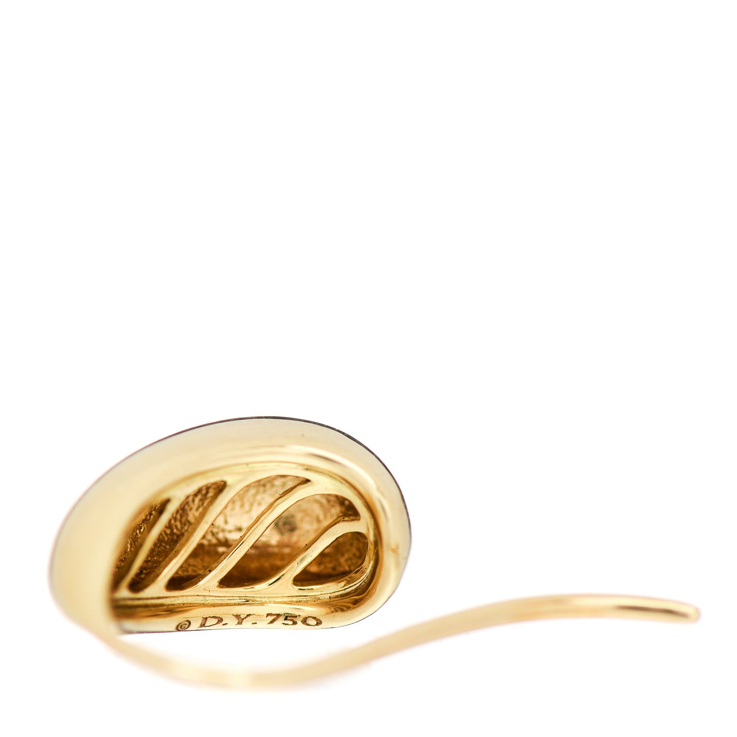 David Yurman 18K Yellow Gold 15mm Pure Form Earrings 4 of 4