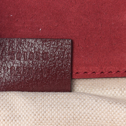 Gucci Suede Web Small Neo Vintage Double Flap Messenger Bag Romantic Cherry Chardonnay 7 of 10