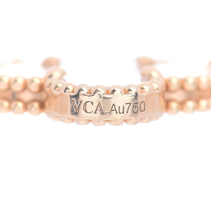 Van Cleef & Arpels 18K Yellow Gold Mother of Pearl 5 Motifs Vintage Alhambra Bracelet 4 of 5