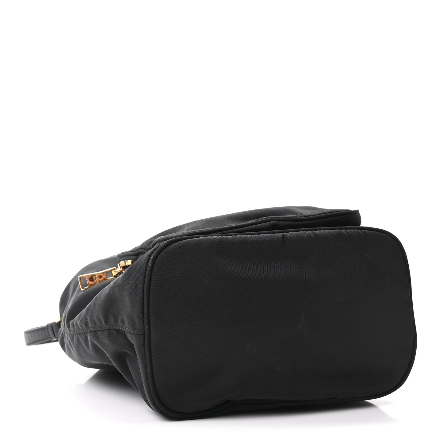 Saffiano Tessuto Nylon Mini Bucket Crossbody Bag Black