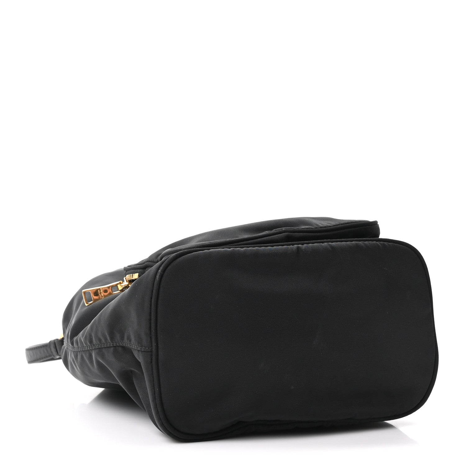 Prada Saffiano Tessuto Nylon Mini Bucket Crossbody Bag Black 4 of 10